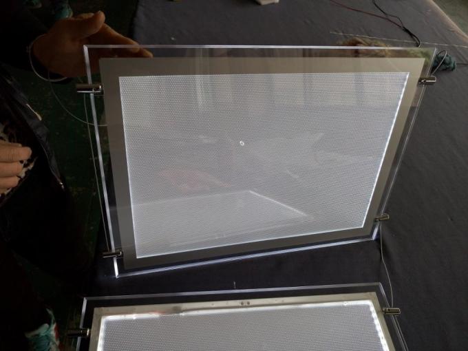 Publicidad cristalina del estado de la exhibición de la caja de luz del marco LED de verdad