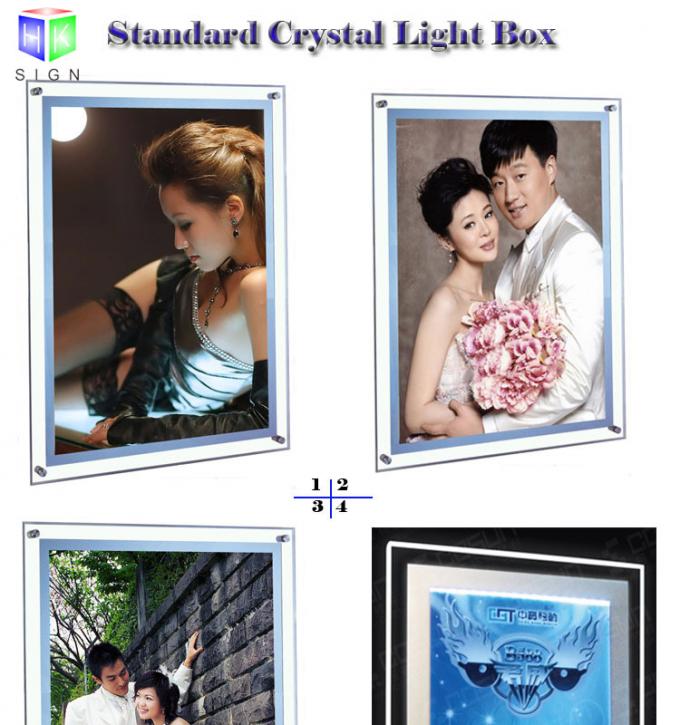 El cristal interior de acrílico de la publicidad llevó la caja de luz para la exhibición del marco