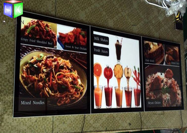 China Haciendo publicidad de la exhibición de acrílico de la caja de luz del tablero del menú del LED ultra delgada con magnético proveedor