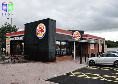 China Piso que coloca las muestras encendidas al aire libre para la pantalla de seda Burger King del negocio proveedor