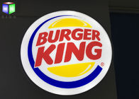 Muestras encendidas al aire libre hechas excursionismo, muestras al aire libre redondas de la caja de Burger King de Lightbox