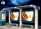 Marco de aluminio de las cajas de luz del movimiento en sentido vertical de la publicidad del refugio de la parada de autobús 30 vatios proveedor