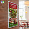 Caja de luz llevada marco de plata de la broche del acrílico con la exhibición del menú, publicidad del restaurante proveedor