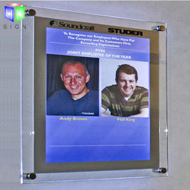 Caja de luz llevada de acrílico del marco decorativo del cartel para la imagen del tamaño A2, montada en la pared