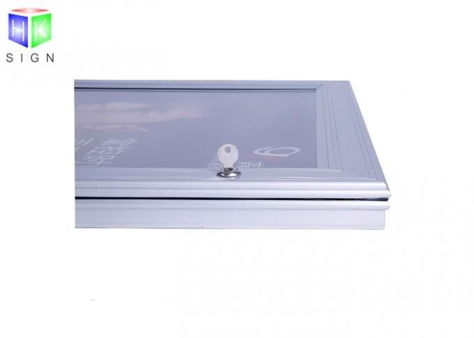 La caja de luz de aluminio de la exhibición de la cerradura de la broche del perfil firma la hoja de acrílico grande al aire libre